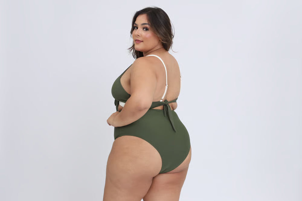 Top Biquíni Plus Size Maresia Militar Off