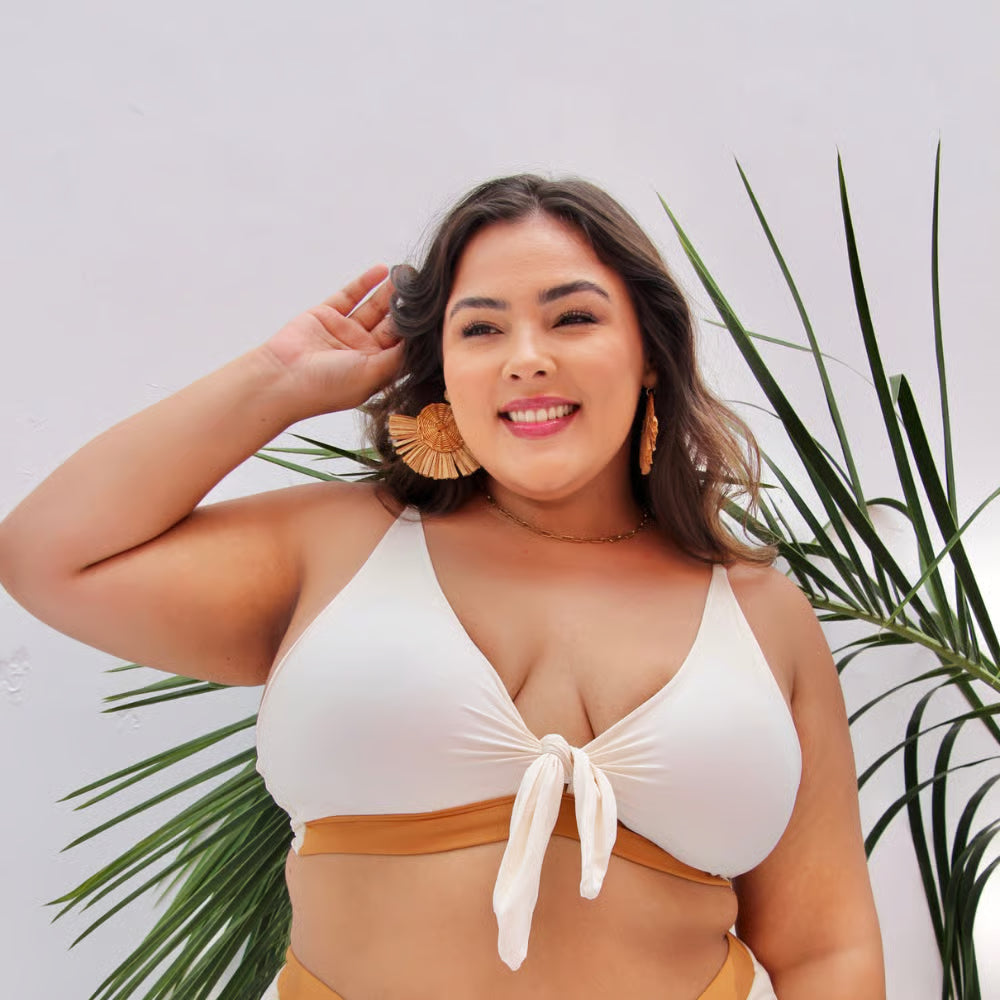 Top Biquíni Plus Size Maresia Off/Marrom