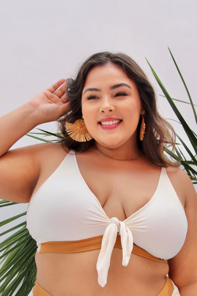 Top Biquíni Plus Size Maresia Off/Marrom