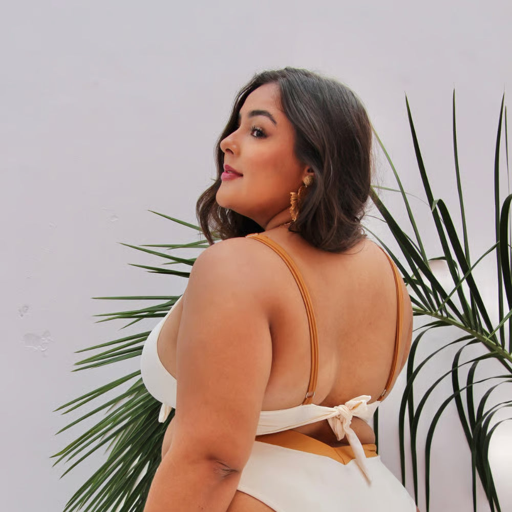 Top Biquíni Plus Size Maresia Off/Marrom