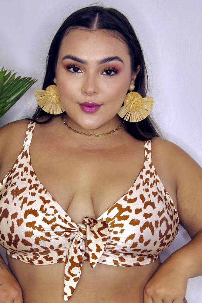 Top Biquíni Plus Size Maresia Onça Nude