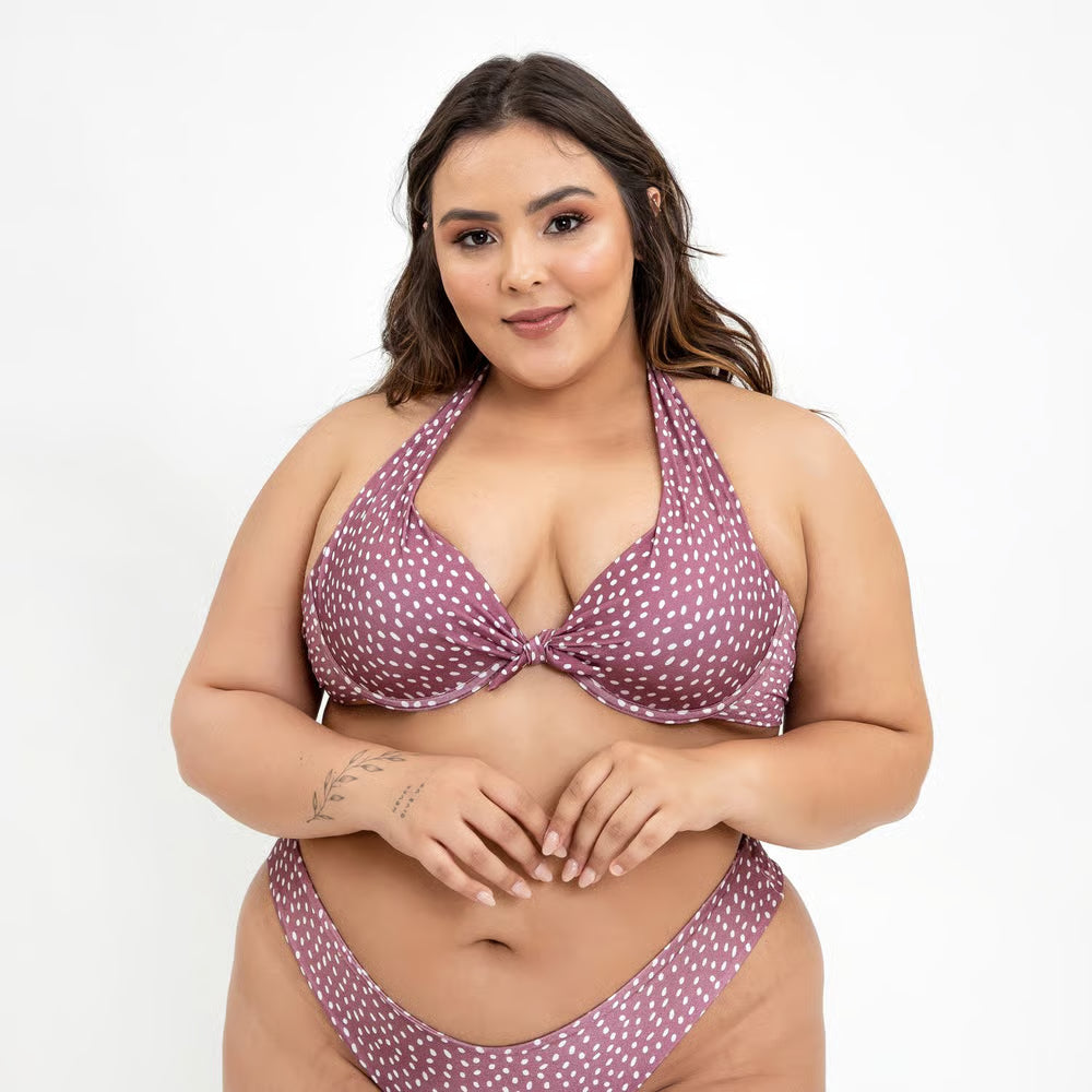 Top Biquíni Plus Size Meia-Taça Alça Larga Veneza