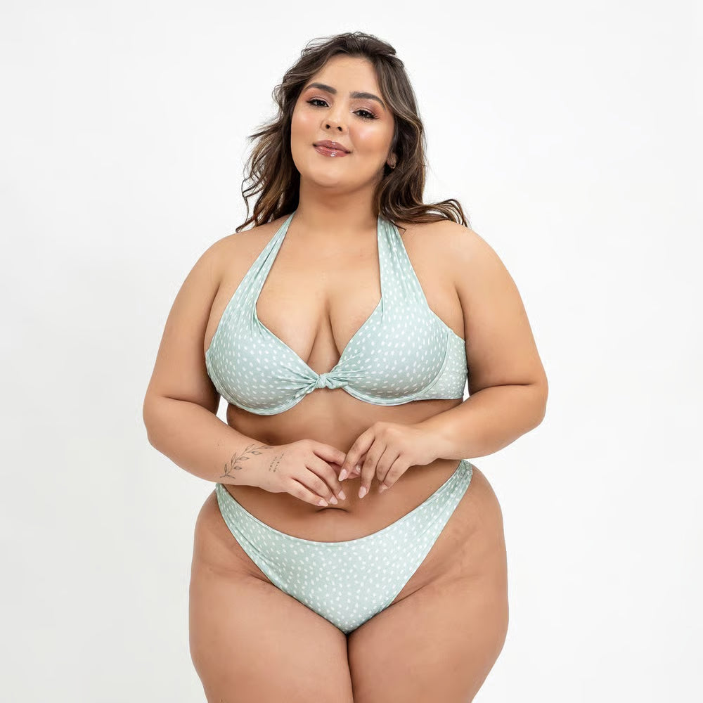 Top Biquíni Plus Size Meia-Taça Alça Larga Viena