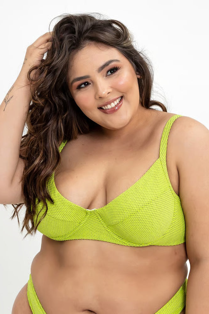 Top Biquíni Plus Size Meia-Taça Camboja