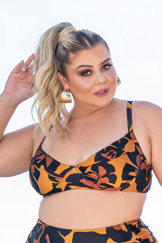 Top Biquíni Plus Size Meia-Taça Samoa