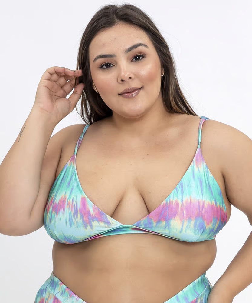 Top Biquíni Plus Size Praieira Tie Dye Vibes