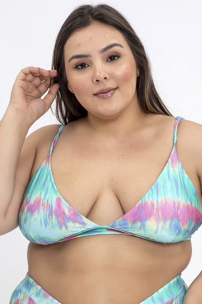 Top Biquíni Plus Size Praieira Tie Dye Vibes