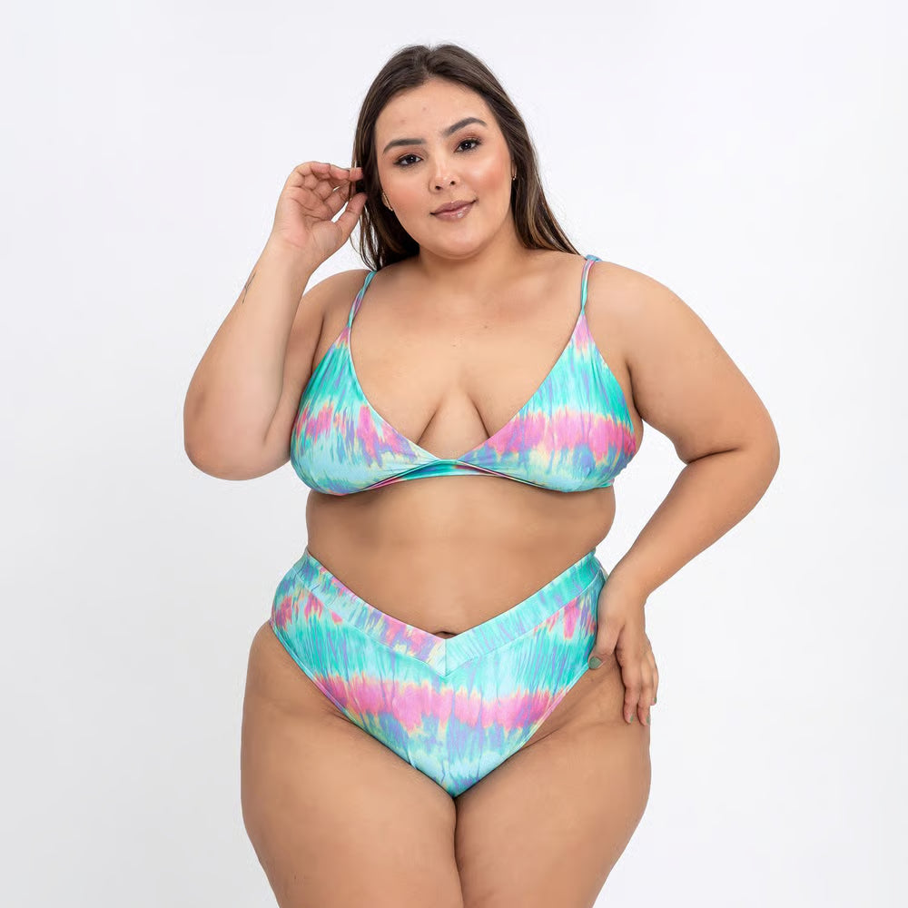 Top Biquíni Plus Size Praieira Tie Dye Vibes
