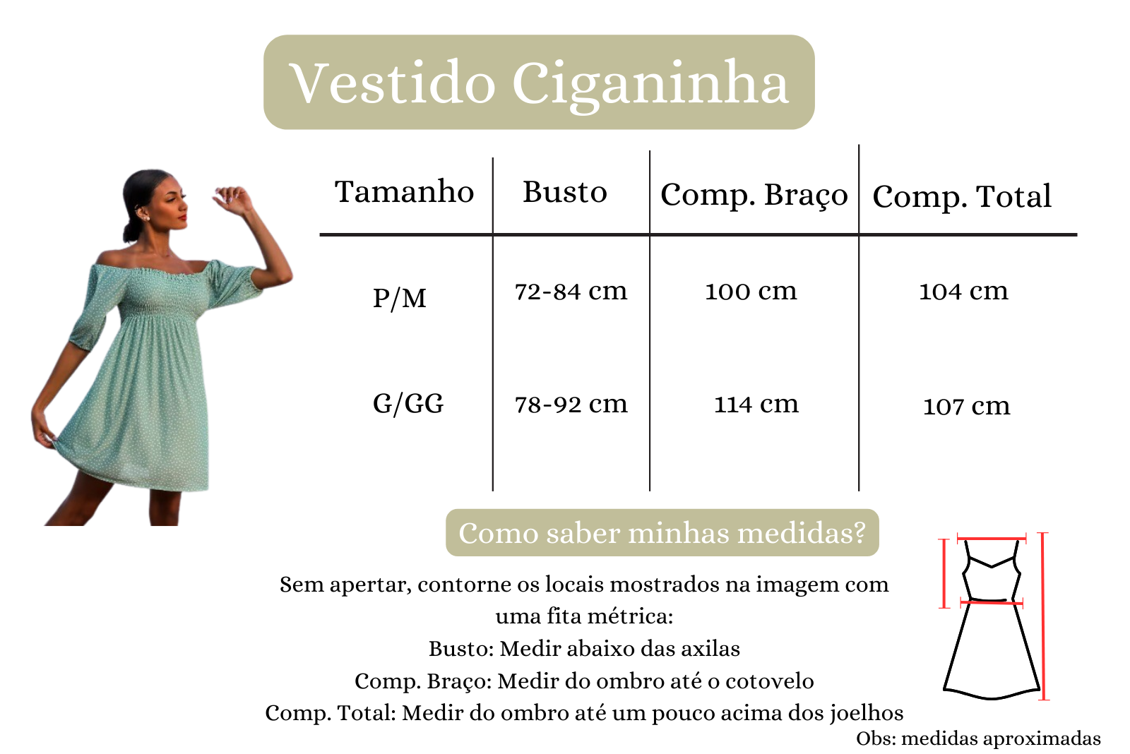 Vestido Ciganinha Curto Veneza