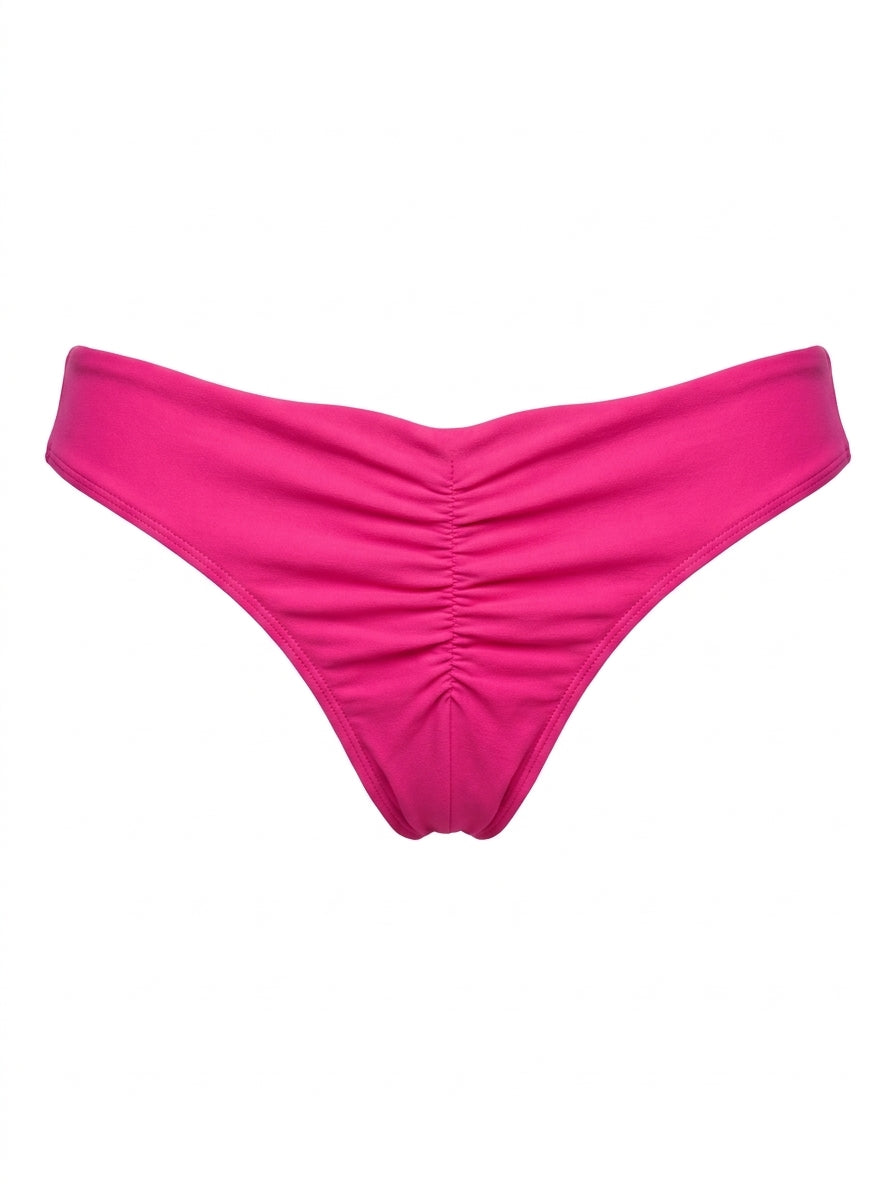 Calcinha De Biquíni Levanta Bumbum Dupla Face Fechada Zig Zag Com Rosa