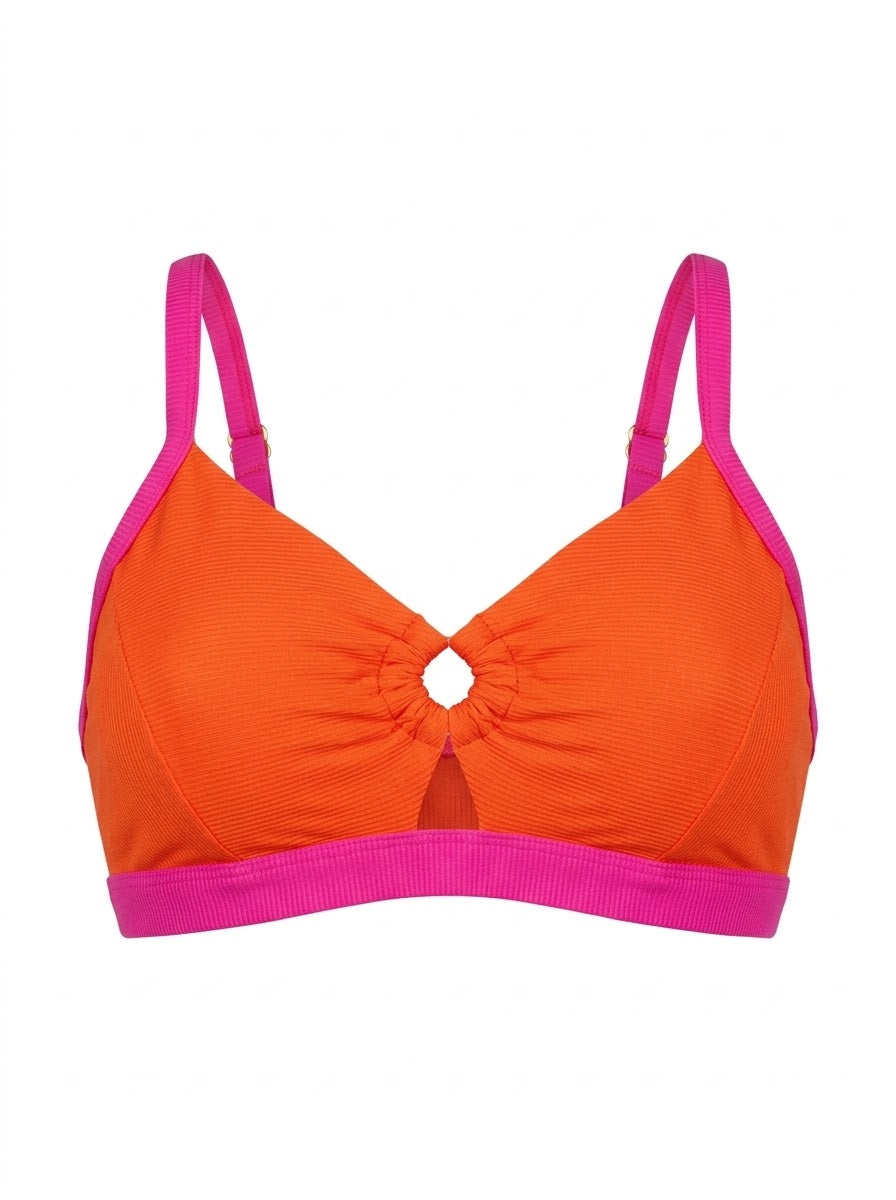 Top Biquíni Plus Size Eloah Cajá Com Pitaya