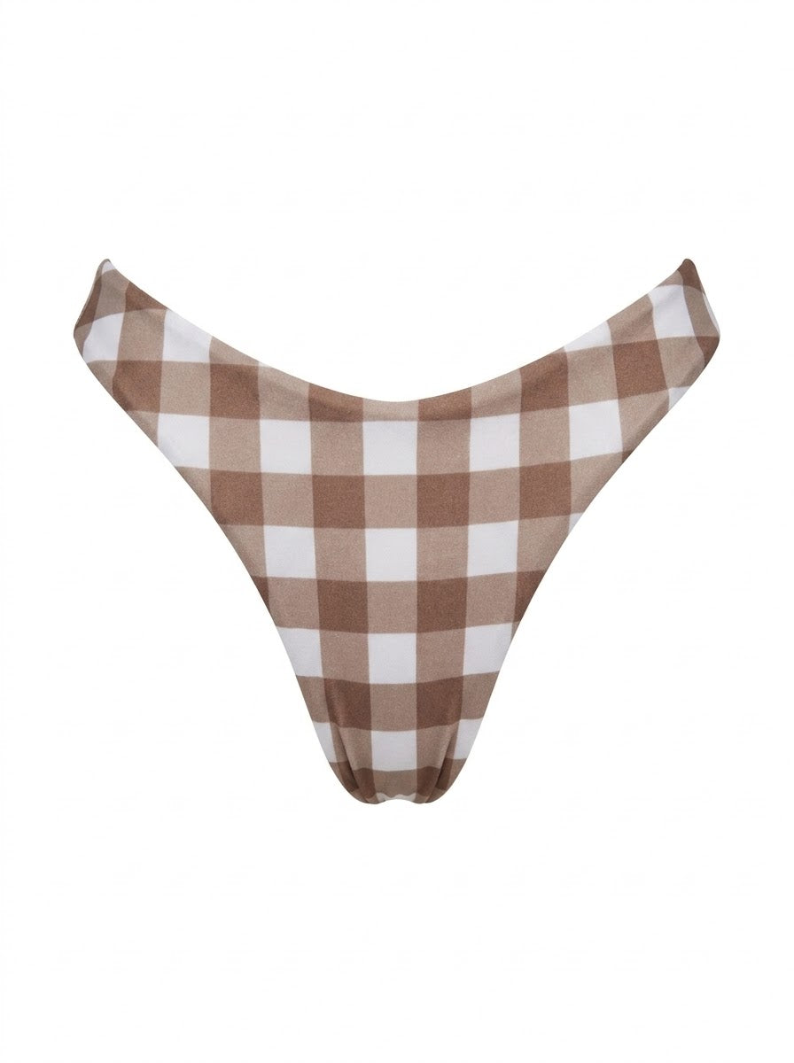 Calcinha De Biquíni Plus Size Asa Delta Argola Off Xadrez