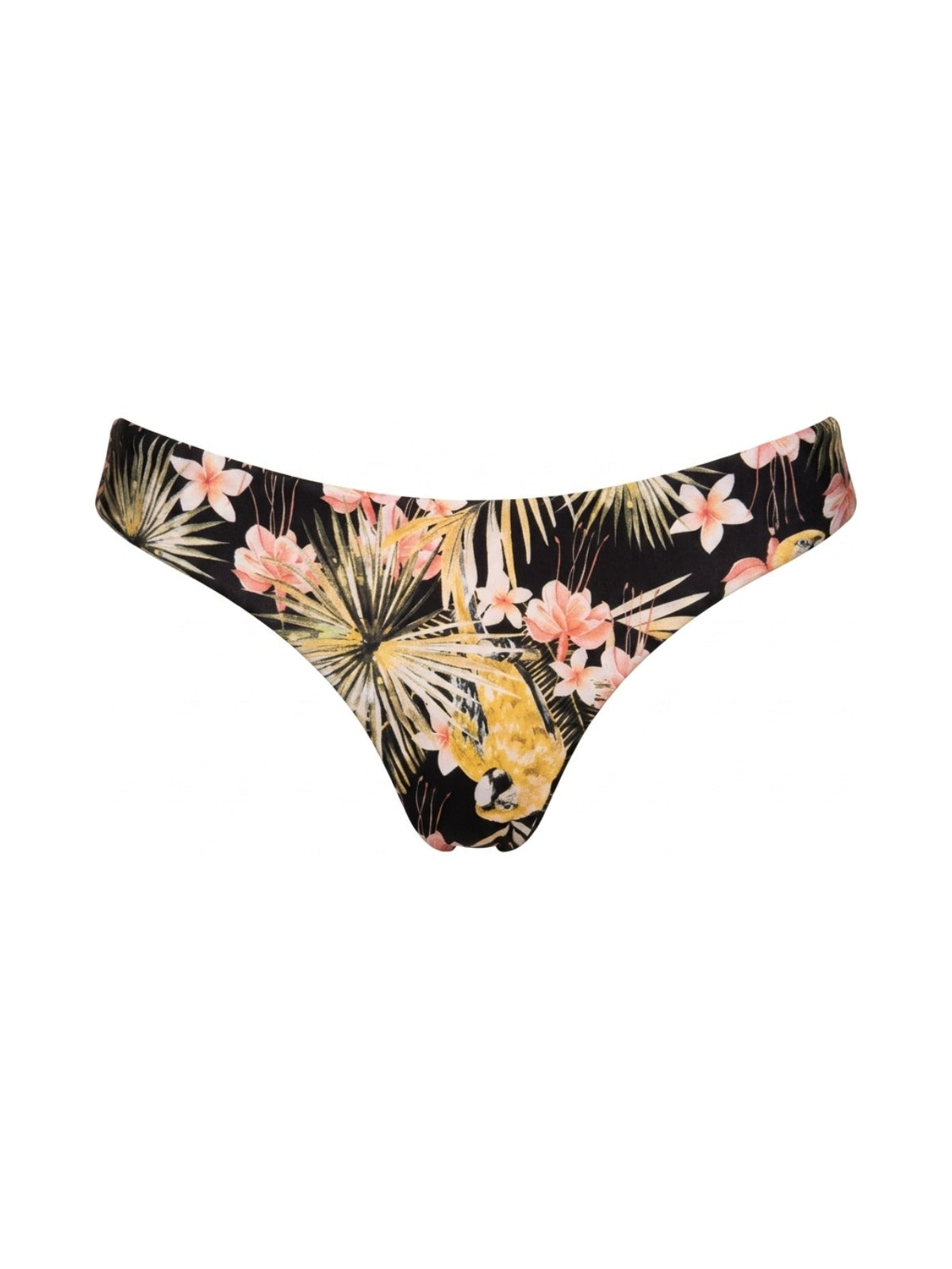 Calcinha De Biquíni Levanta Bumbum Dupla Face Fechada Floral Com Tribal