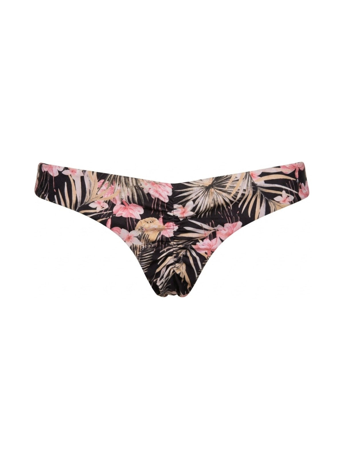 Calcinha De Biquíni Levanta Bumbum Dupla Face Fechada Floral Com Tribal