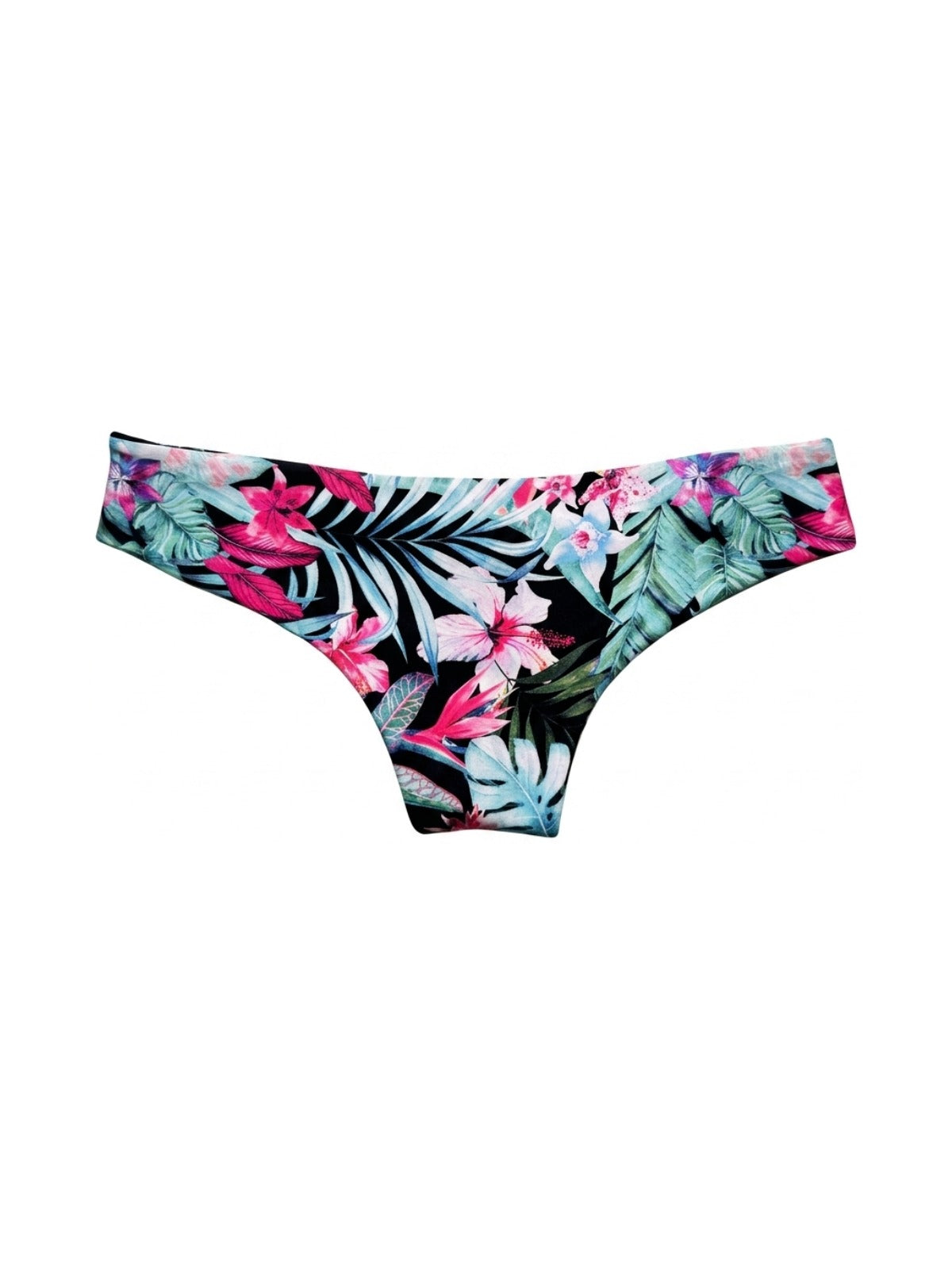 Calcinha De Biquíni Levanta Bumbum Dupla Face Floral Com Listrado