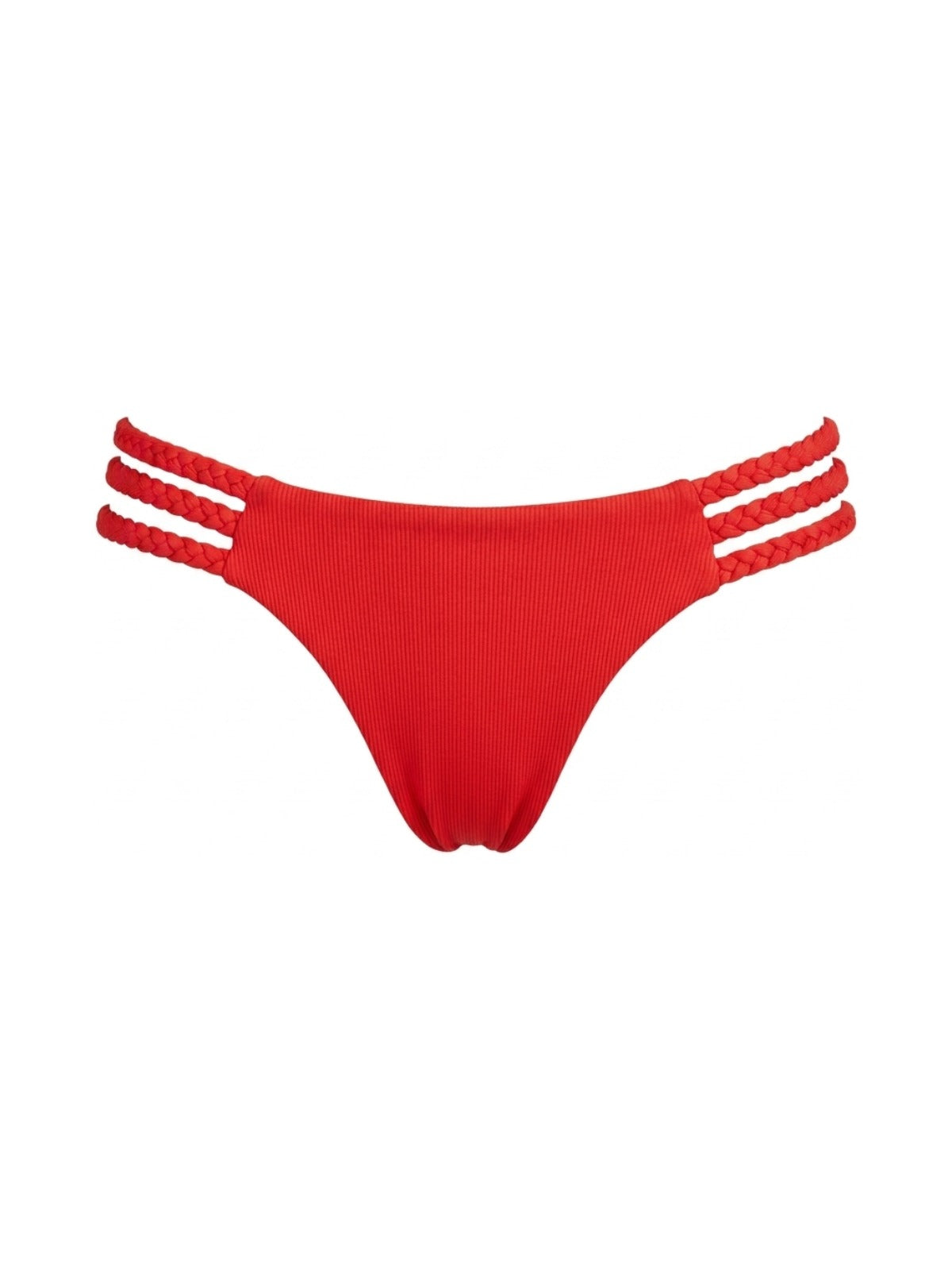 Calcinha De Biquíni 3 Tranças Vermelho