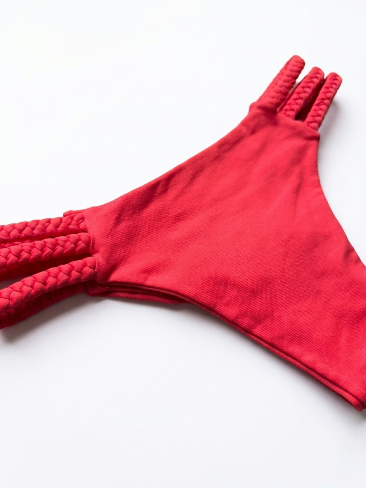 Calcinha De Biquíni 3 Tranças Vermelho