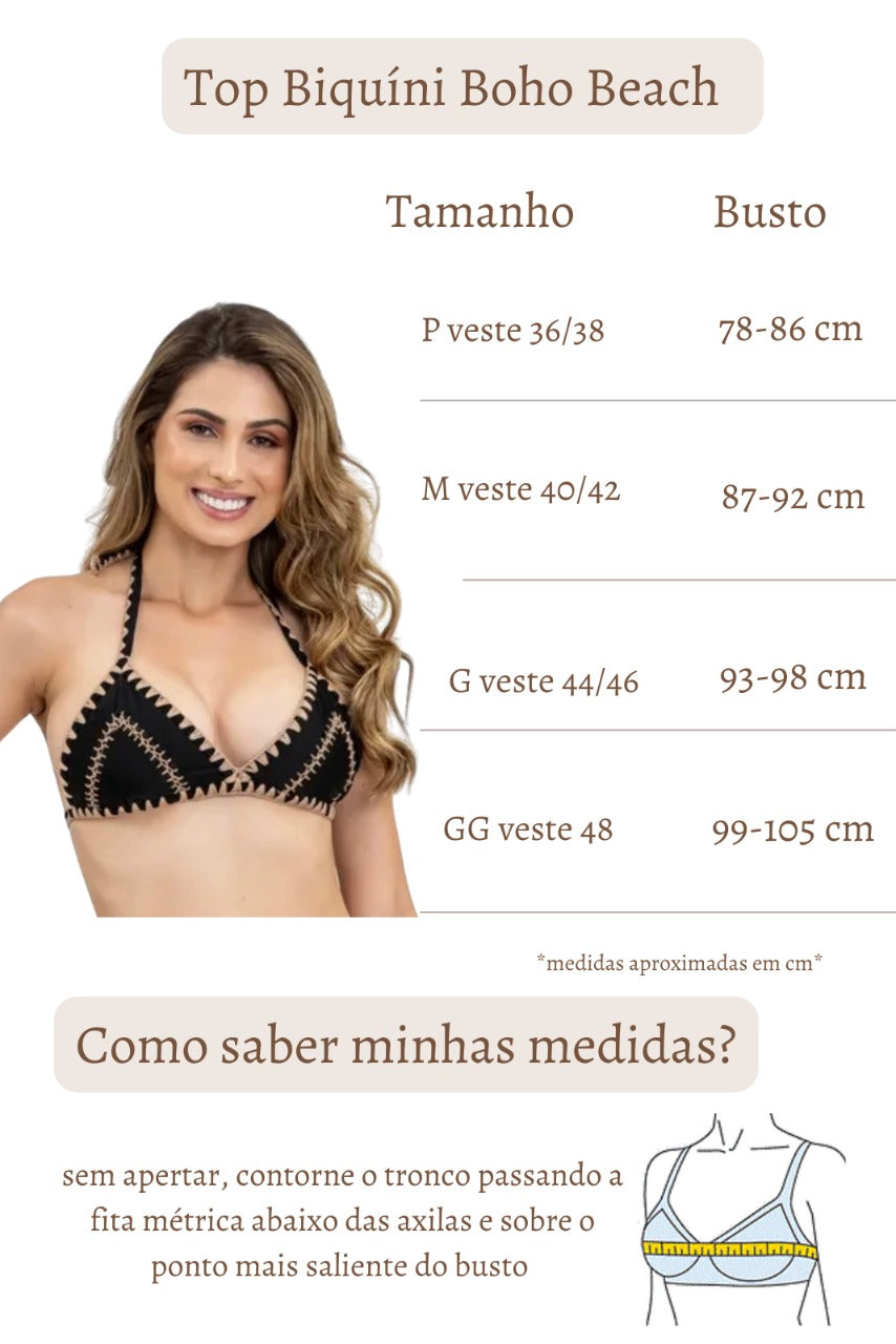 Top Biquíni Boho Beach Branco