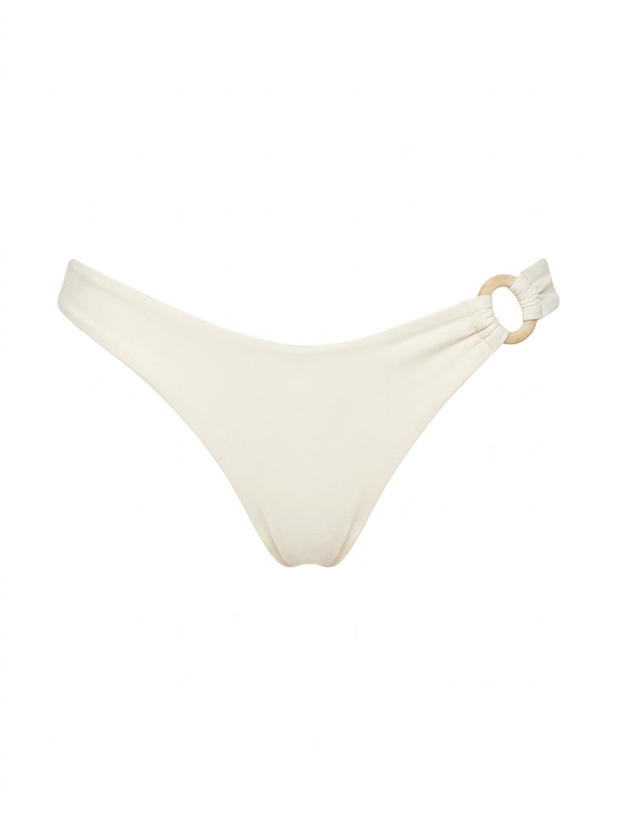 Calcinha De Biquini Asa Delta Argola Off White