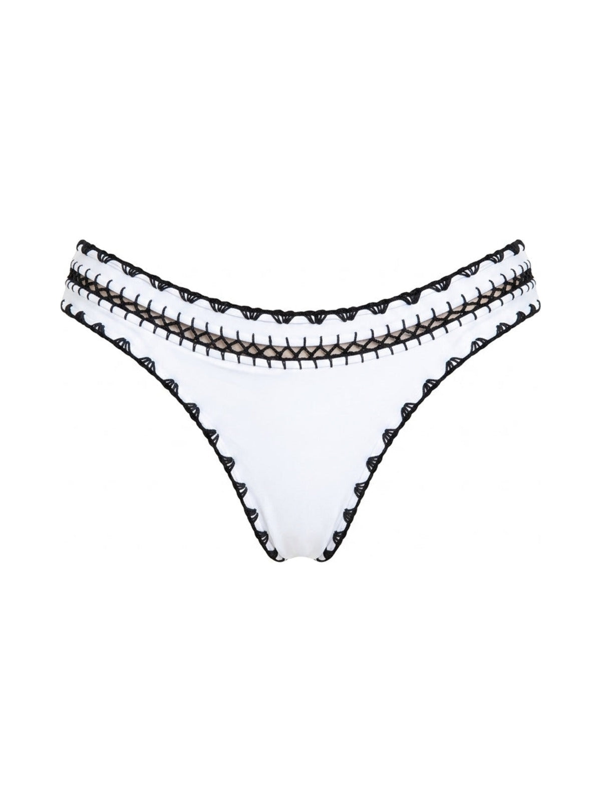 Calcinha De Biquíni Boho Beach Fechada Branco