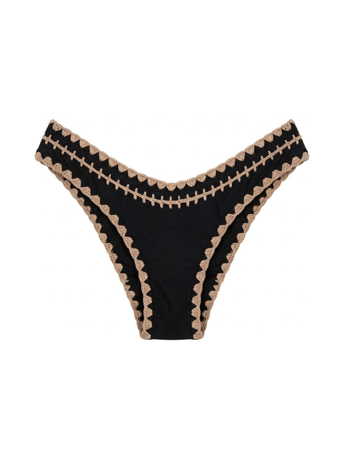 Calcinha De Biquíni Boho Beach Fechada Preto