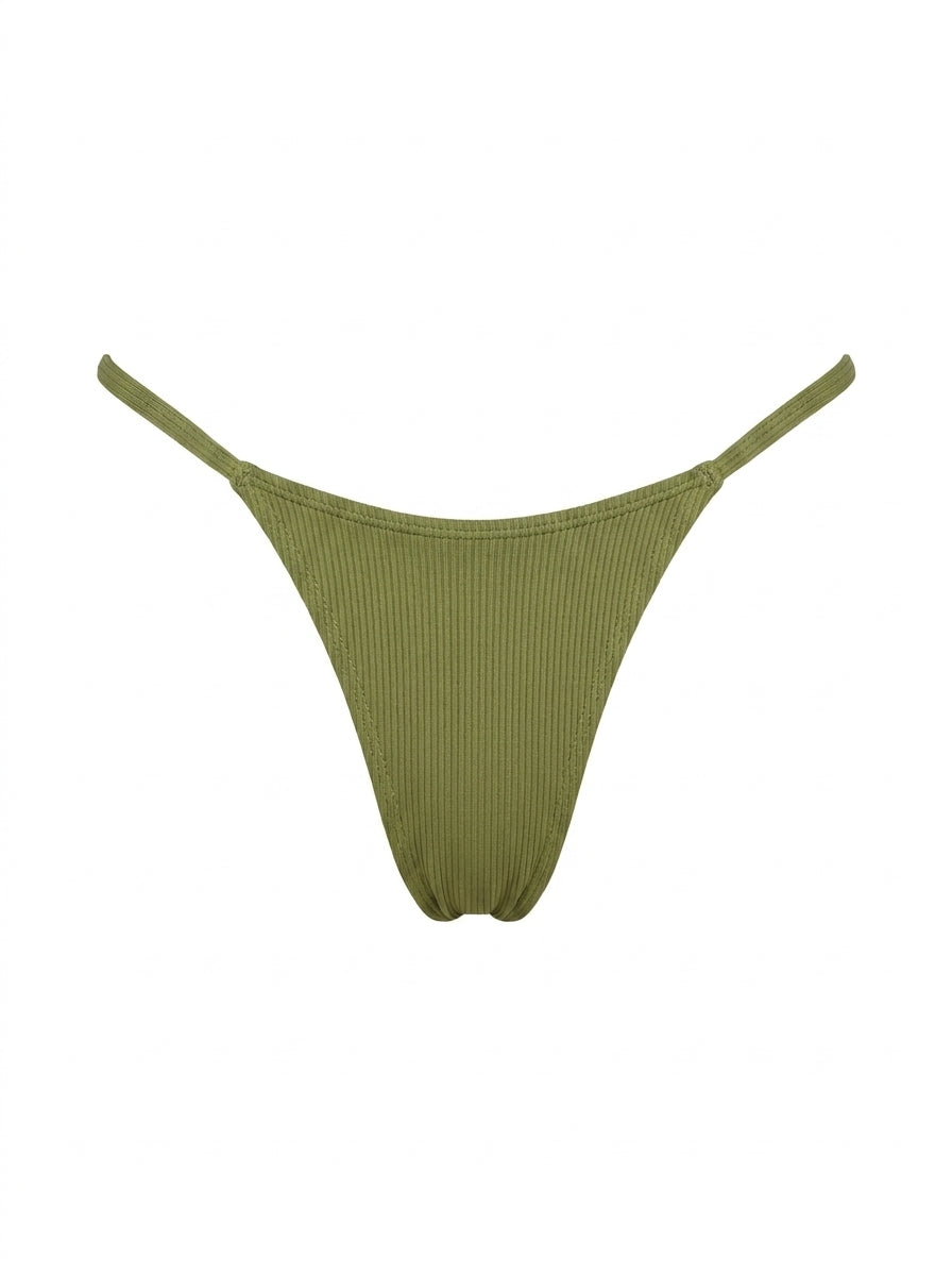 Calcinha Fio Dental Fita Verde Oliva