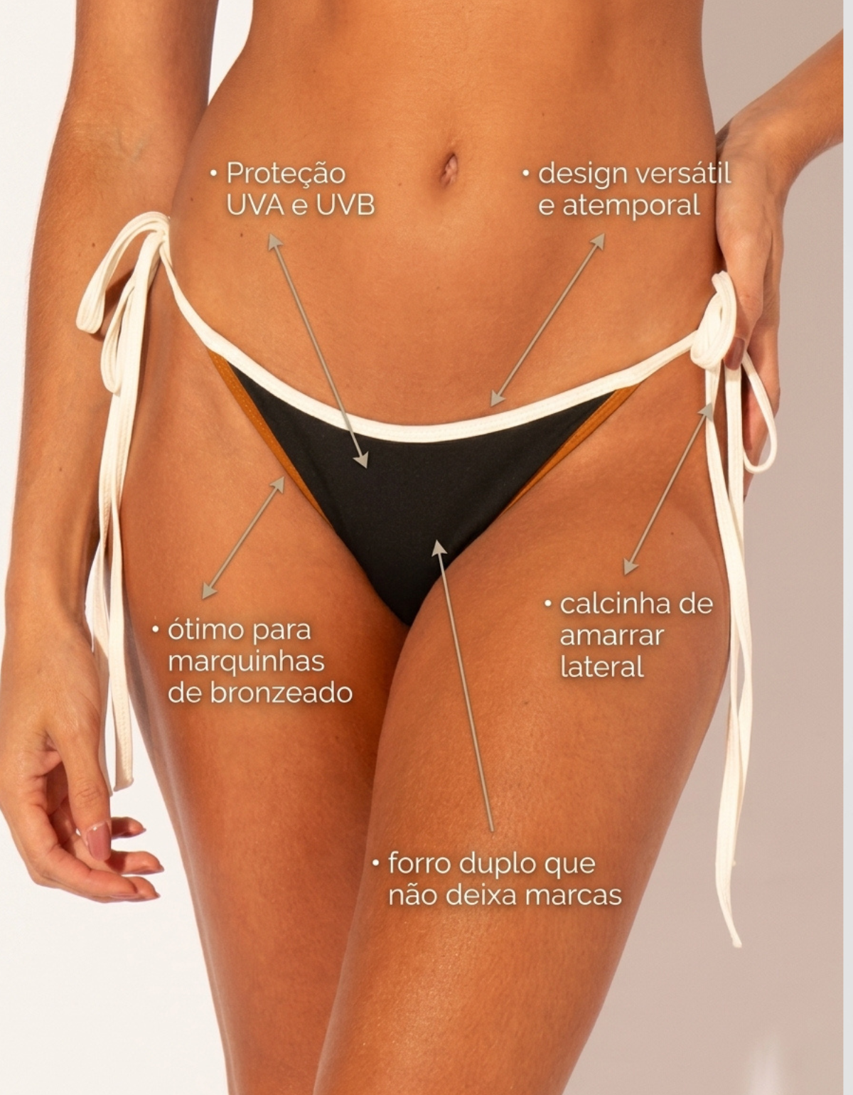 Calcinha De Biquíni Tradicional de Amarrar Eclipse