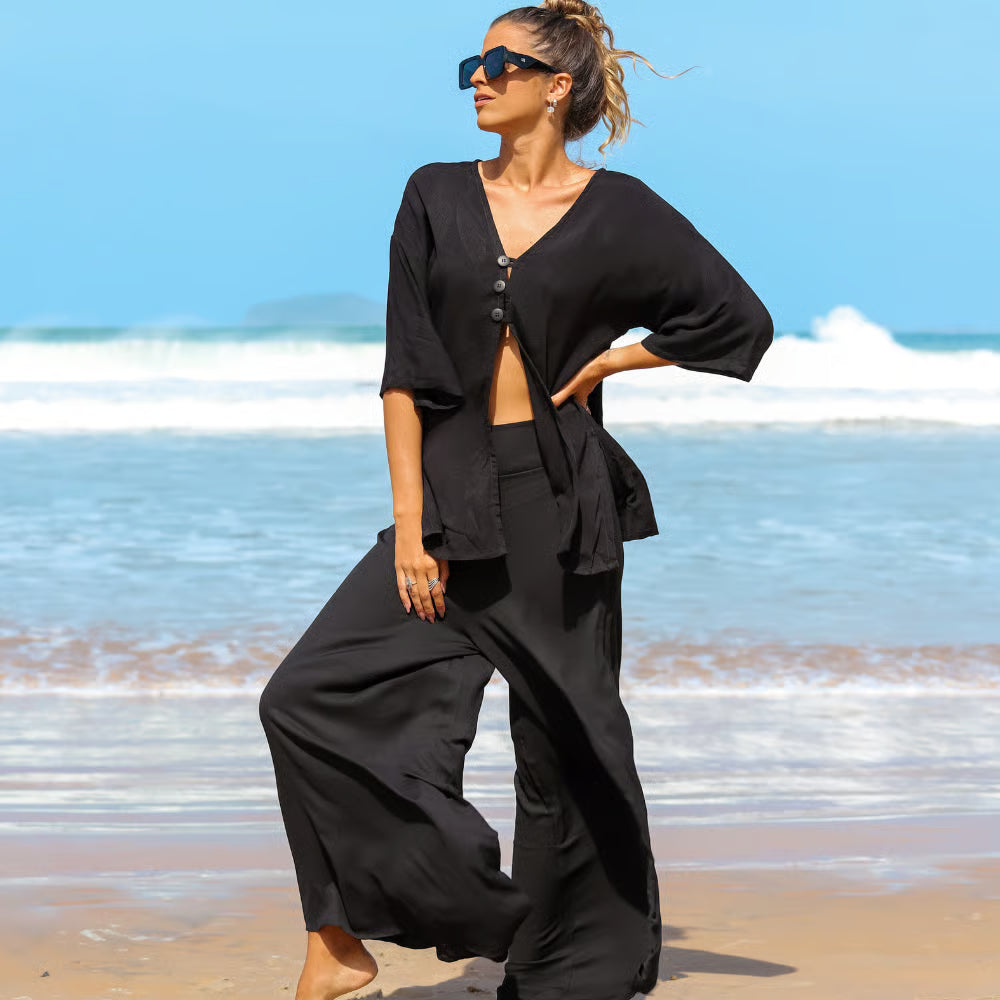 Calça Pantalona Luna Preta
