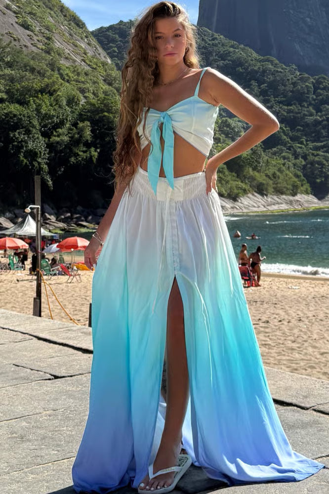 Saia Maya Degradê Azul
