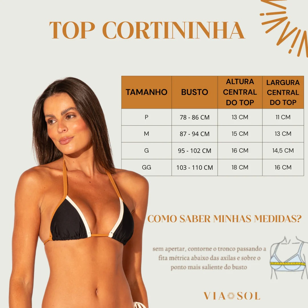 Biquini Cortininha Buzios Zara Off