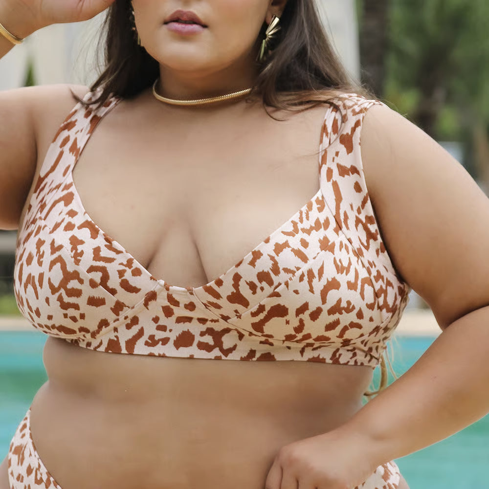 Top Nicky Plus Size Onça Nude