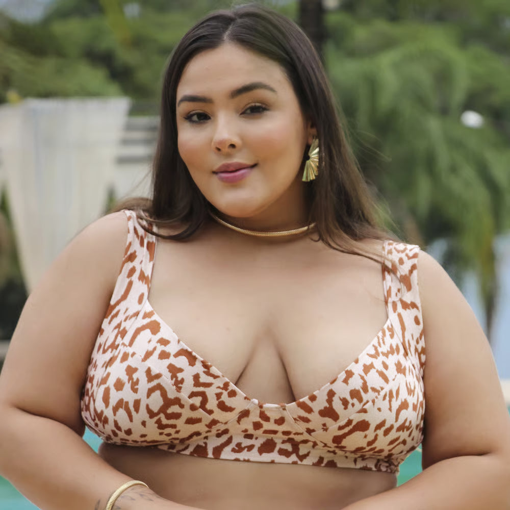 Top Nicky Plus Size Onça Nude