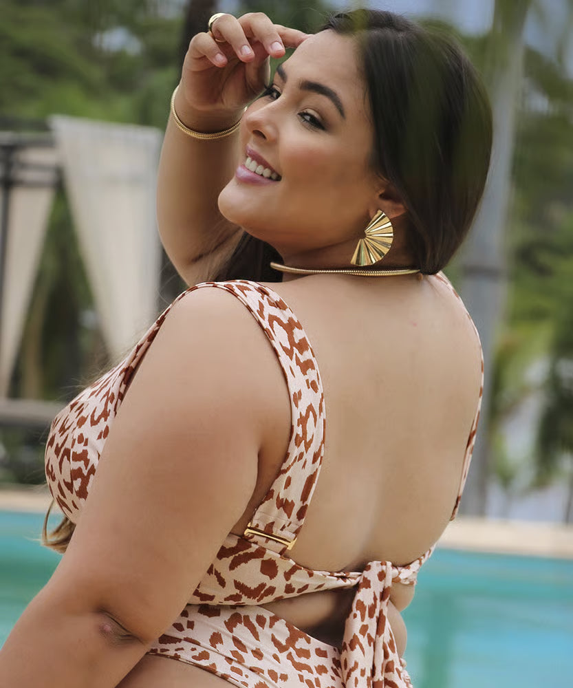 Top Nicky Plus Size Onça Nude