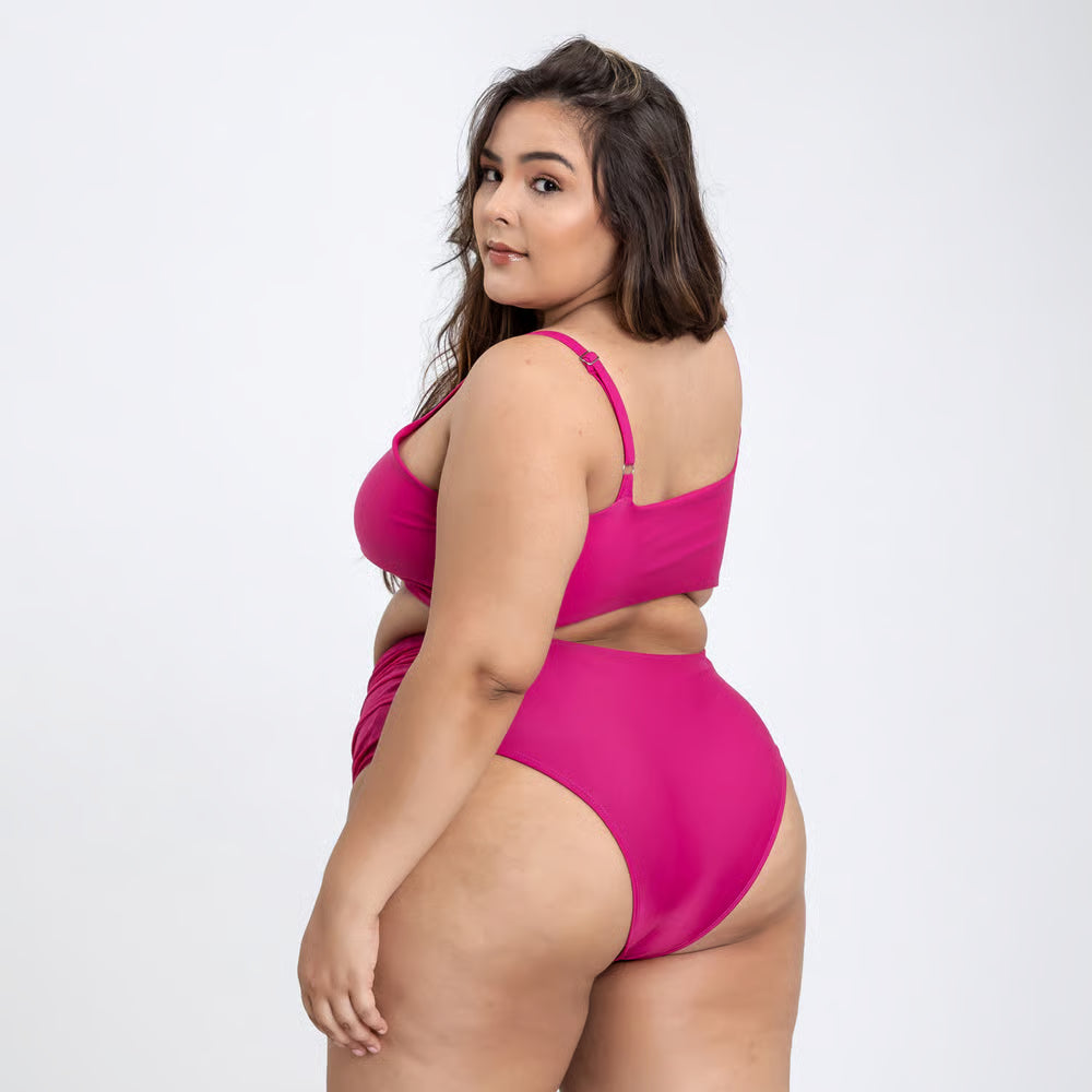 Calcinha De Biquíni Plus Size Tangão Vinho