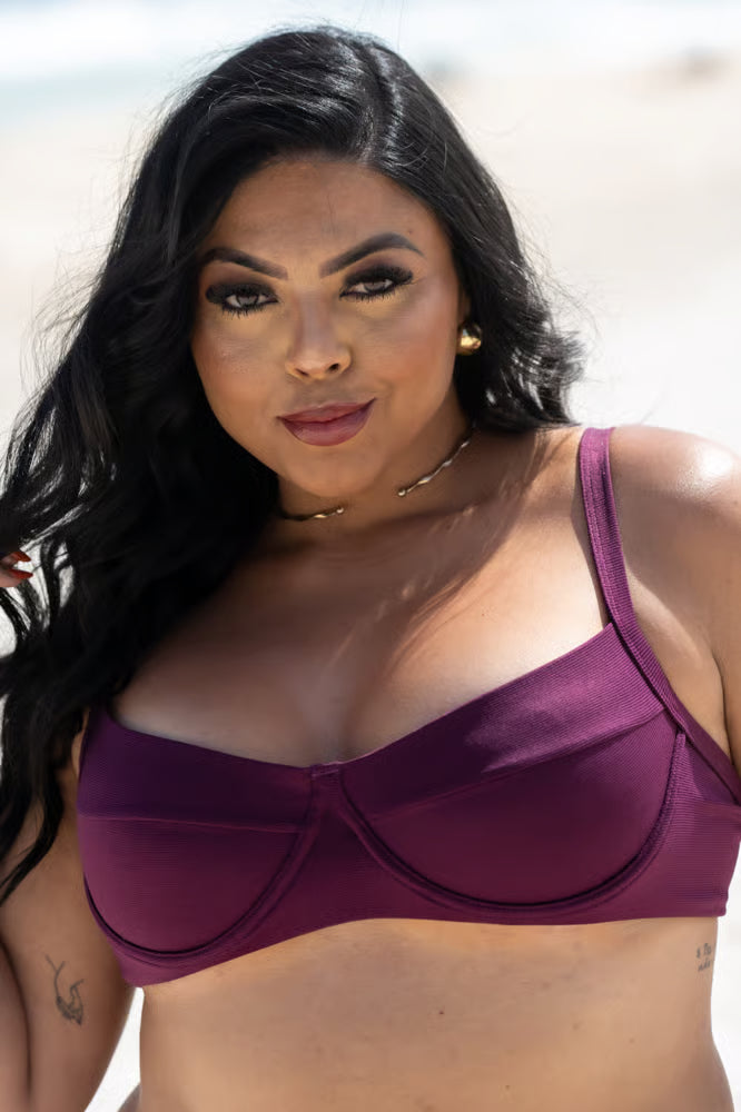 Top Meia-Taça Malbec Plus Size